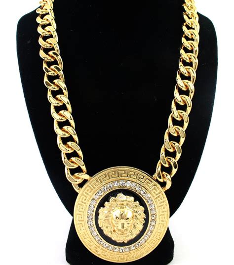 versace pendant china|authentic Versace lion necklace.